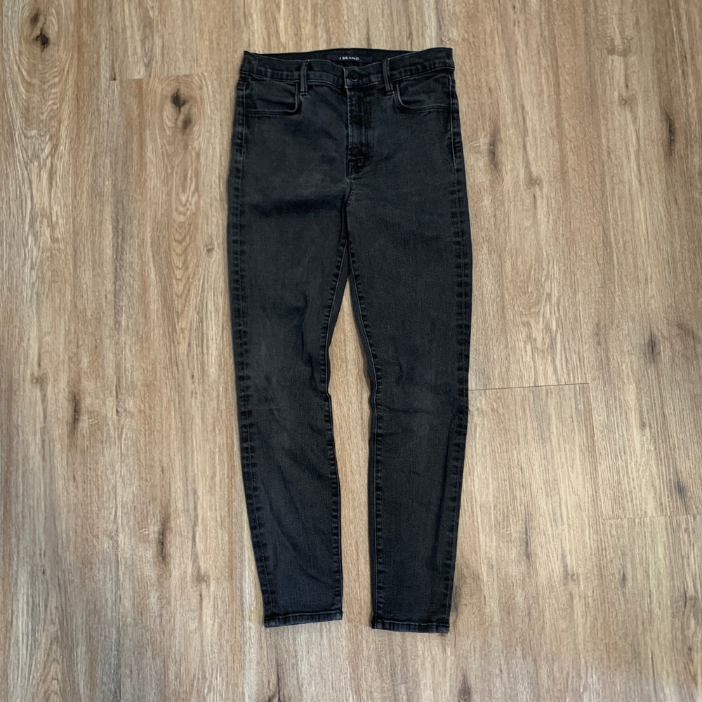 J Brand Alana skinny high-waisted jeans in black - size 28‎ womens